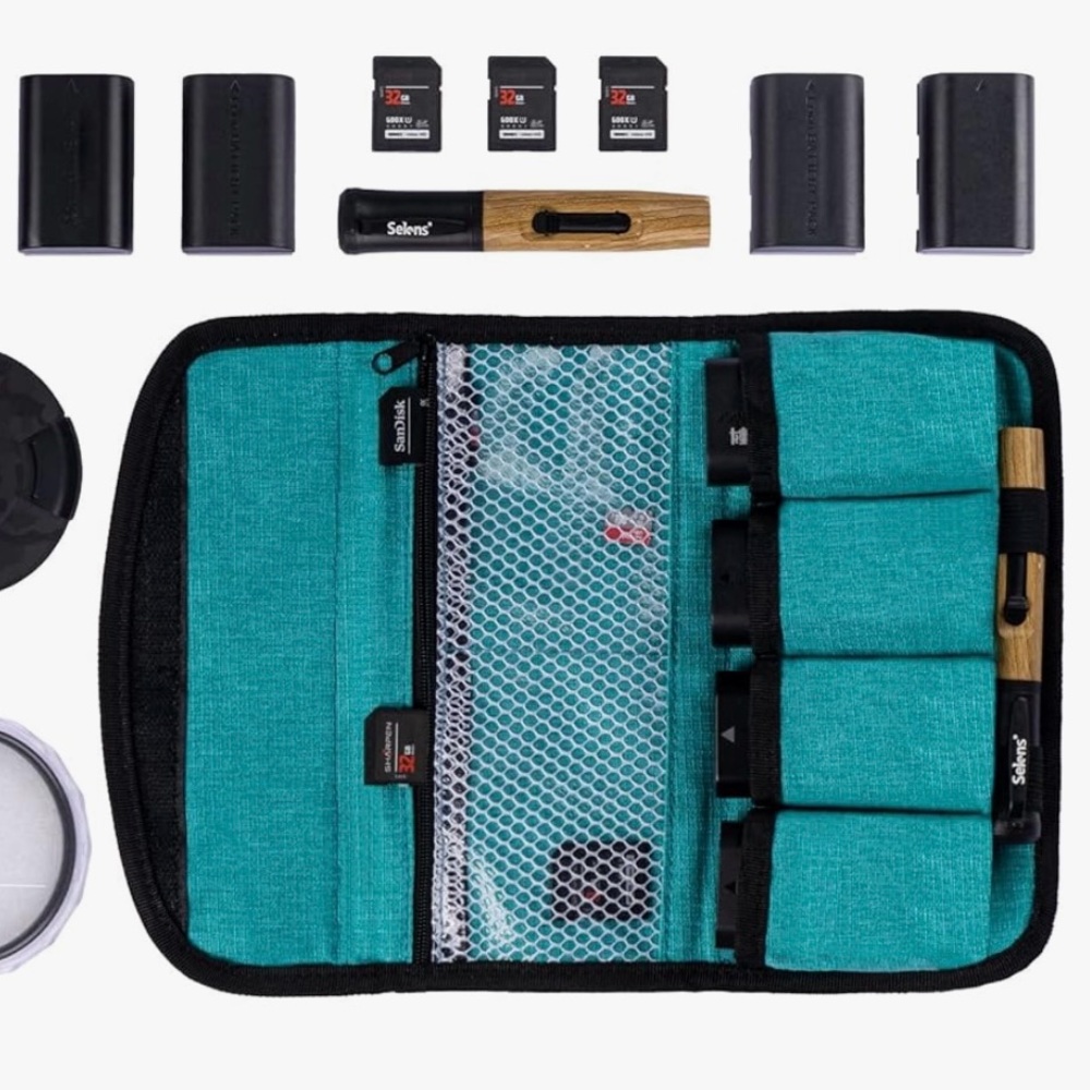 🔥3/$15 Camera Accessory Organizer batteries & memory cards storage photographer